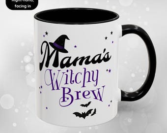 Spooky Season Mom Mug 11oz - Witchy Brew Halloween Coffee Cup, Cute Funny Gift for Mama/Mom/Mommy, Halloween Witch Coffee Cup Humor