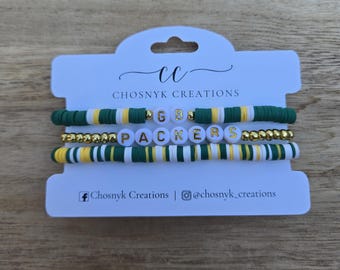 Green Bay Packers Bracelets - Set of 3