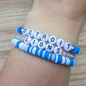 Pulseras de los Detroit Lions - Juego de 3