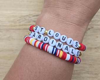 St. Louis Cardinals Bracelets - Set of 3