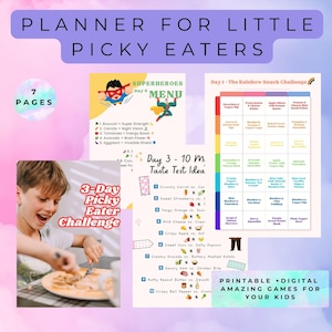 3-Day Picky Eater Challenge for Kids – Fun Food Activities, Healthy Eating, Try New Foods, Printable Guide for Toddlers & Fussy Eaters