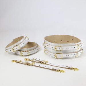 Waist Belt and Thigh Cuffs Genuine Cowhide Leather, With Different Color and Accessory Options Mature