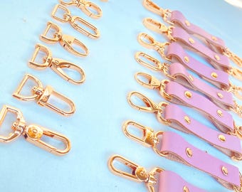 Pink 2-Way Connector – Bondage Restraint Accessory – 8 Leather Color Options – 15 Metal Hardware Choices