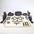 Unisex Black Genuine Leather 24 pieces Unisex Italian  Bondage Set BDSM Kit 8 Color Handmade product logo