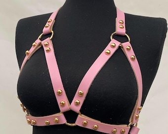 Leather Bra Harness – Adjustable Chest Restraint, Bondage Style