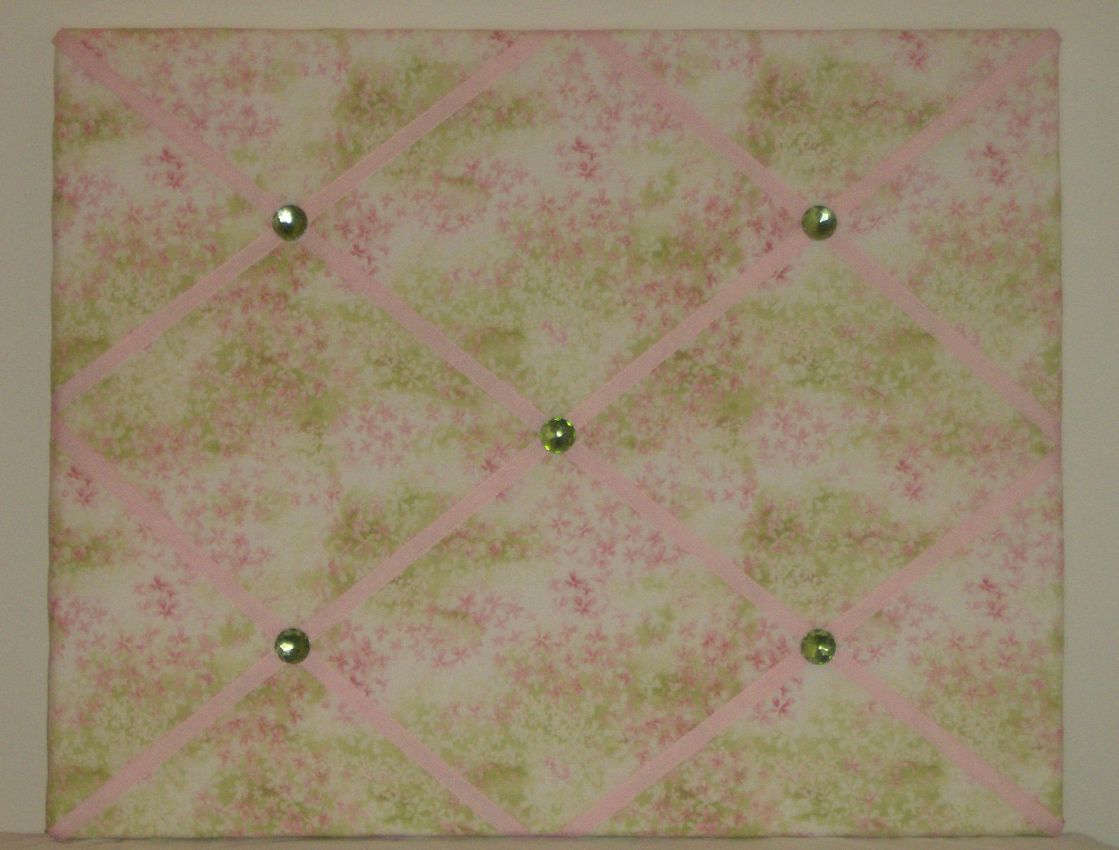 Pink and Green Floral French Memo Board, 16 X 20 Etsy