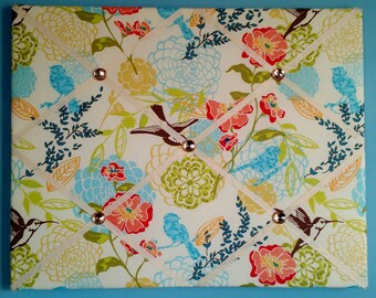 Hummingbird and flower french memo board, 16 x 20