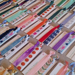 Elastic hair ties, designer&#39;s choice, set of 6