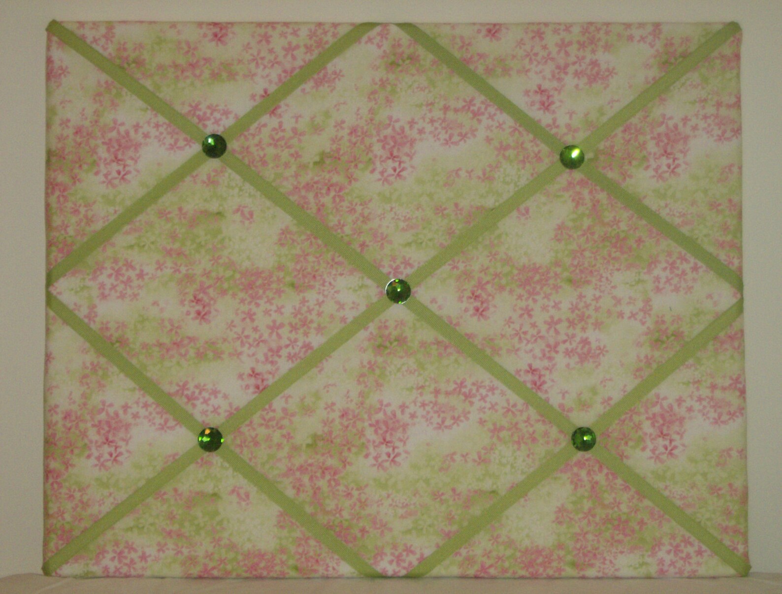 Pink and Green Floral French Memo Board, 16 X 20 Etsy