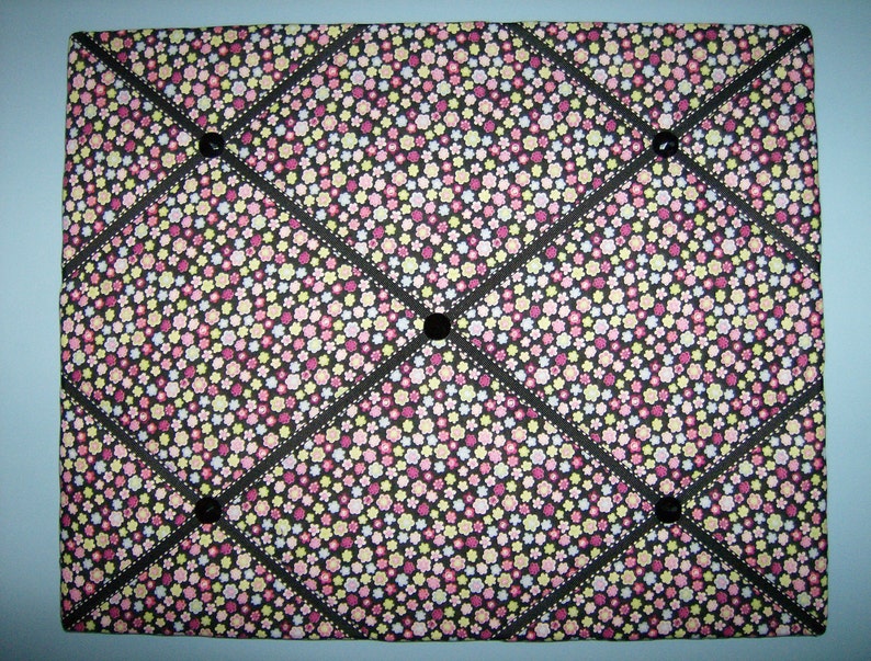Flower French Memo Board, With Pink, Blue, Green, & Yellow, 16 X 20 Etsy