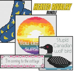 Bundle - 4 Heated Rivalry Digital Cross Stitch Patterns