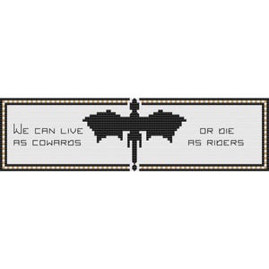 Digital Cross Stitch Bookmark Pattern - Dragon Riders (Empyrean Inspired)
