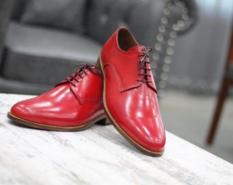 Zapatos Oxford de cuero genuino hechos a mano para hombres