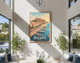 Muurkunst stad Alicante: afdrukbare reisposter (digitale download)