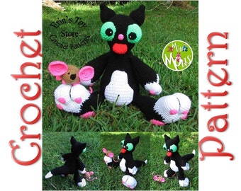 Felix the Biggie Kitty Mon a Crochet Pattern by Erin Scull