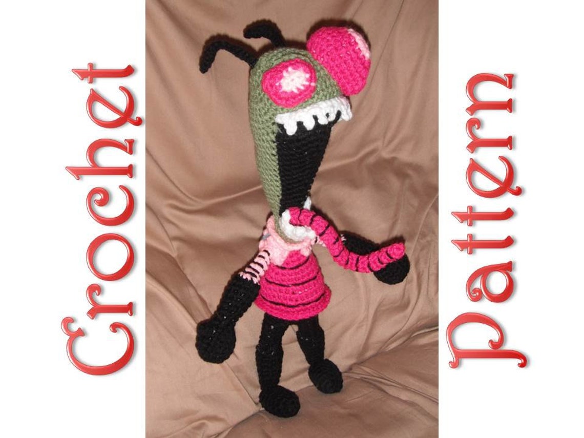 Invader Zim a Crochet Pattern by Erin Scull Etsy