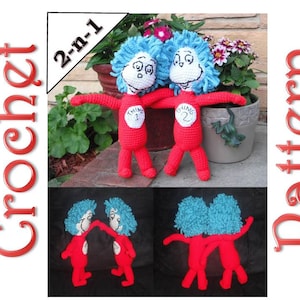 Thing 1 & 2 A 2-in-1 Crochet Pattern by Erin Scull