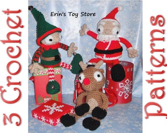 Santa's Little Helpers 3 Crochet Patterns by Erin Scull