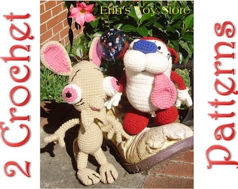 Ren and Stimpy 2 Crochet Patterns by Erin Scull