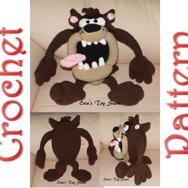 Tasmanian Devil a Crochet Pattern by Erin Scull