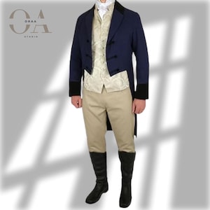 Brand New Men’s Regency Tailcoat – 18th Century Victorian Frock Coat | Gothic Steampunk Gentleman’s Jacket | Historical Period Costume