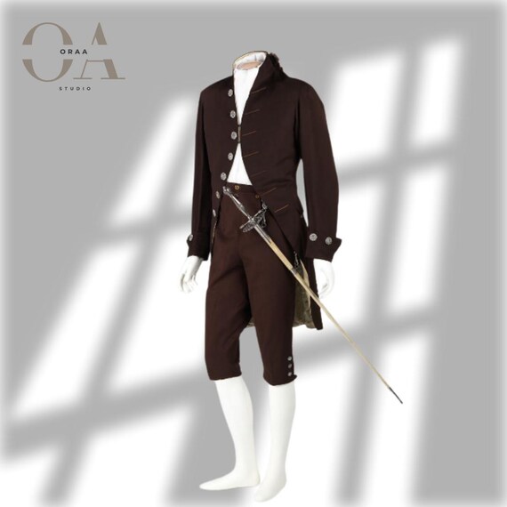 Colonial Aristocrat Costume For Men - Small Size - Fancy Vintage Outfit With Jacket & Pants - View #8
