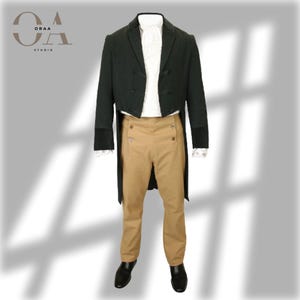 Men&#39;s Regency Tailcoat Victorian Frock Coat 18th Century Gentleman Jacket Steampunk Gothic Costume Cosplay Vintage Style