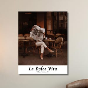 La Dolce Vita Print: Black & White Fashion Poster (Digital Download)