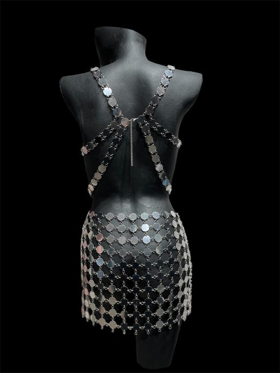 sequin chainmail dress Heather Sequin Chainmail Dress  Retrofete