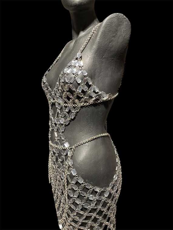 chainmail dress Emerald Backless Chainmail Dress
