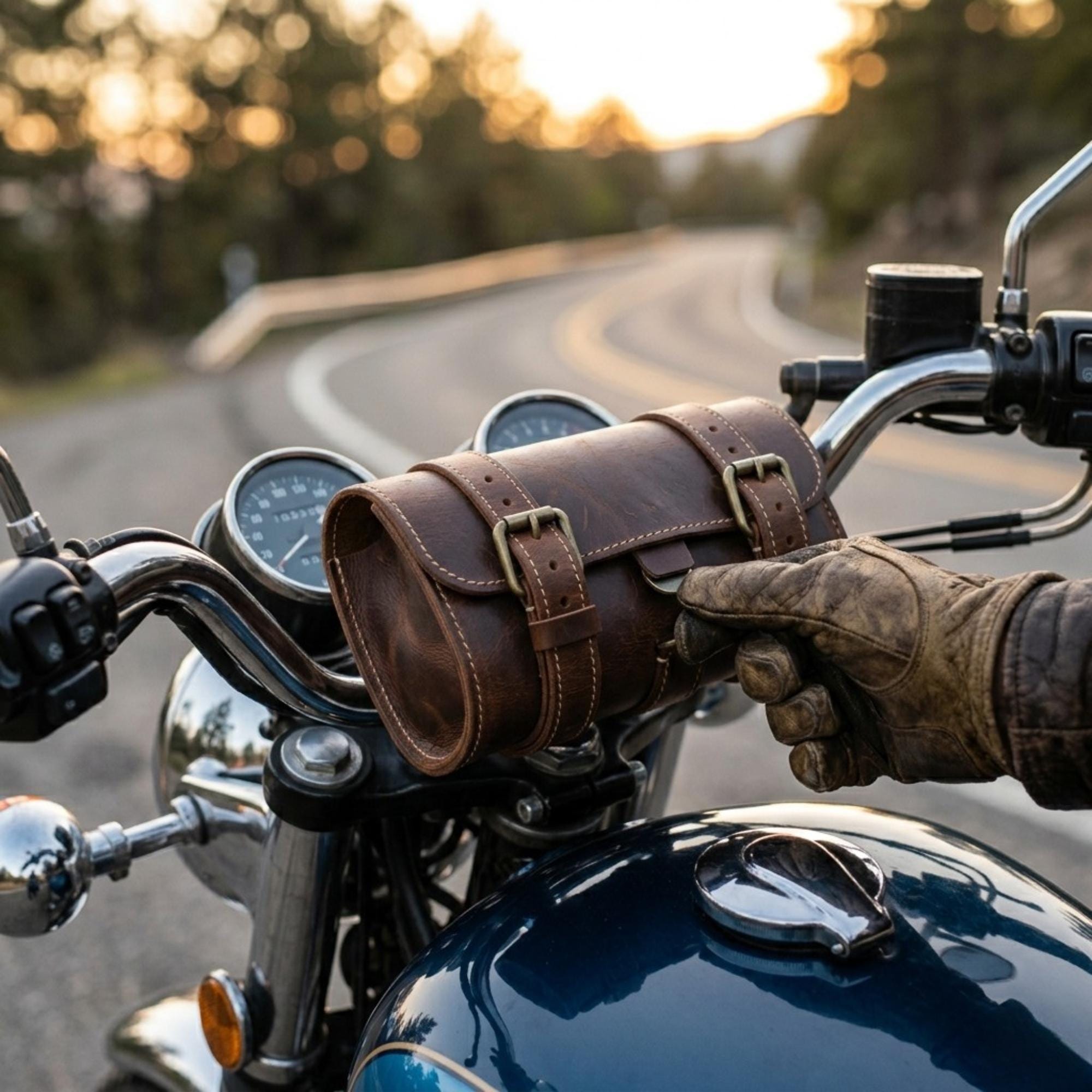 Sac de selle en cuir PU, nouveau sac à outils de moto Sissy pour Bar, sac de ran