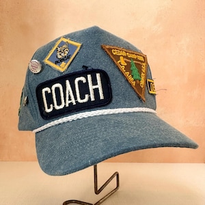 Cobra Denim Rope Hat Vintage Scout Coach Adventure Patches Snapback Cap