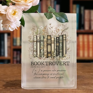 Jarrón con forma de libro para lectores introvertidos, jarrón acrílico con forma de libro para decoración, jarrón vintage floral con forma de libro, decoración acogedora para habitaciones de amantes de los libros, jarrón de flores acrílico