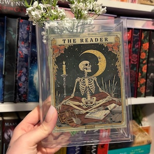 Jarrón de libros para lectores, jarrón gótico con forma de libro, florero para lectores de Dark Academia, jarrón acrílico para libros, decoración de libros de brujas, estética de esqueleto