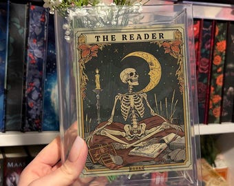 The Reader Book Vase, Gothic Book Shaped Vase, Flower Vase for Dark Academia Readers, Acrylic Book Vase,Witchy Book Decor,Skeleton Aesthetic