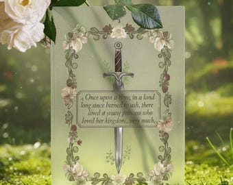 Throne of Glass Book Vase, Aelin Sword Acrylic Book Vase, Fireheart Terrasen Flower Vase, Fantasy Reader Gift,Book Lover Vase,Bookshelf Vase