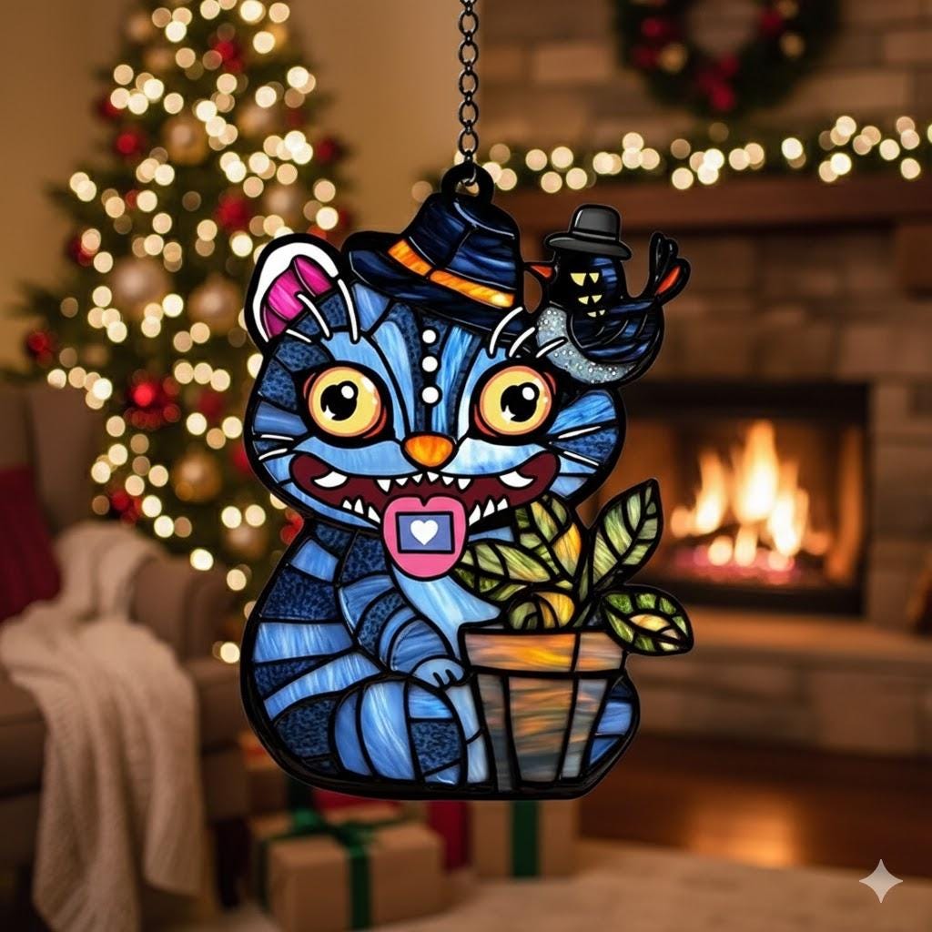 KPOP Derpy Tiger Acrylic Suncatcher 2025, Demon Hunters Window