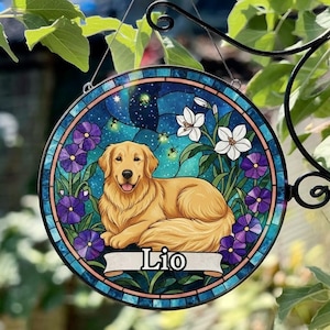 Custom Pet Stained Glass Suncatcher, Personalized Pet Portrait Window Hanging, Custom Pet Sun Catcher, Pet Lover Glass Art,Pet Memorial Gift 4.6 (732) By LyGBStore By LyGBStore Shop owned by tam 1 year on Etsy