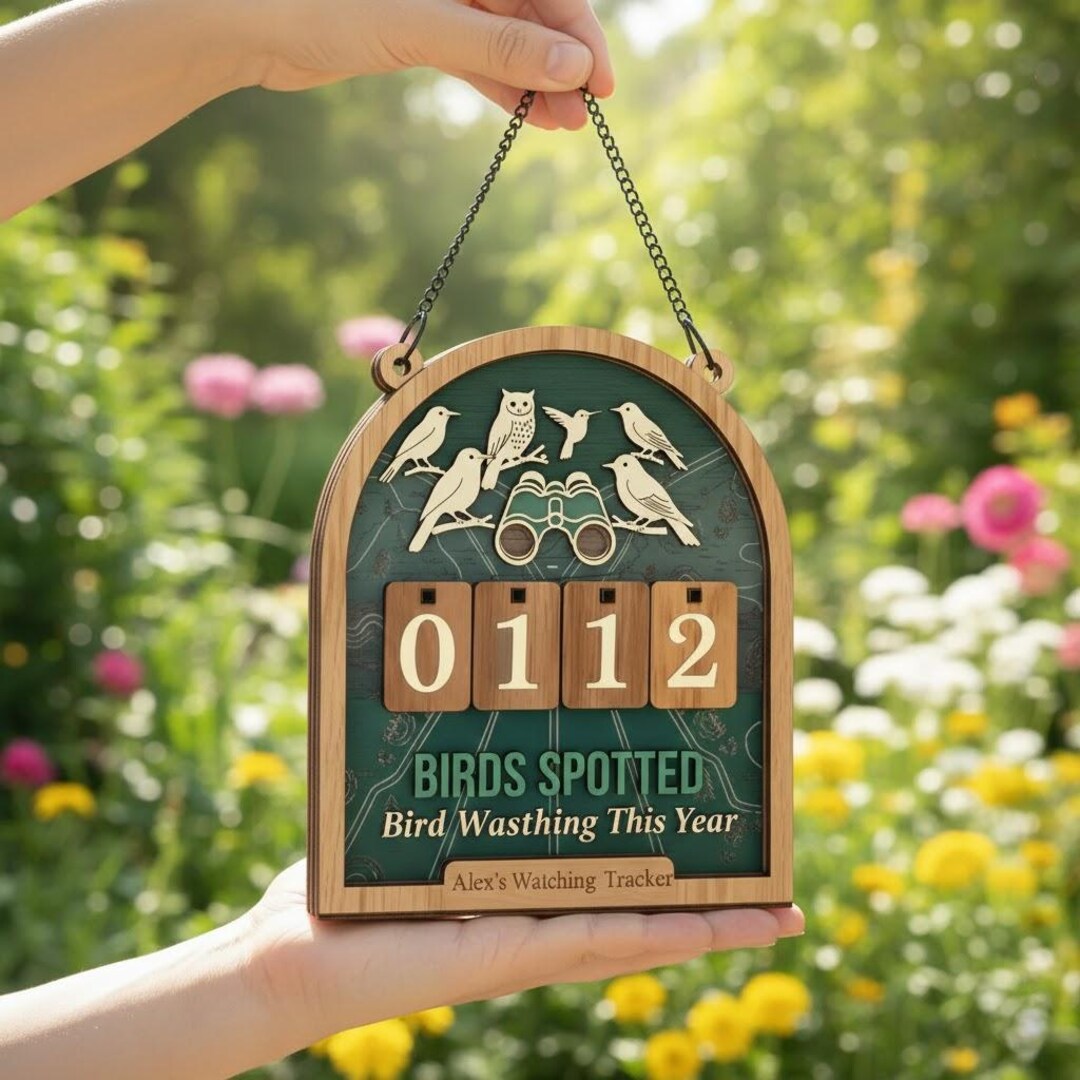 Birdwatching Tracker Sign, Birds Spotted Count Board, Bird Watching Log ...