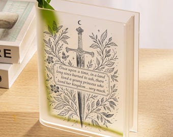 Throne of Glass Book Vase, Aelin Galathynius Quote Acrylic Vase, Once Upon a Time Fan Decor, ACOTAR Rhysand Bookish Vase, Book Lover Gift
