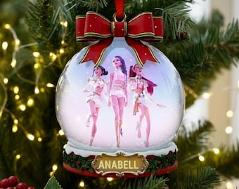 Personalized Huntrix Christmas Acrylic Ornament, Custom Kpop Demon Hunter Ornament, Gift for Demon Hunter Fan, Huntrix Christmas Ornament