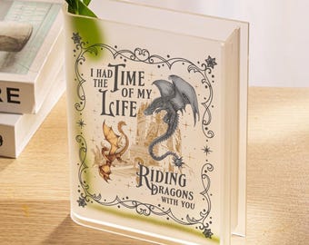 Fourth Wing Book Vase, Basgiath War College Acrylic Vase, Dragon Rider Quote, Romantic Fantasy Shelf Art, Bookish Gift Idea