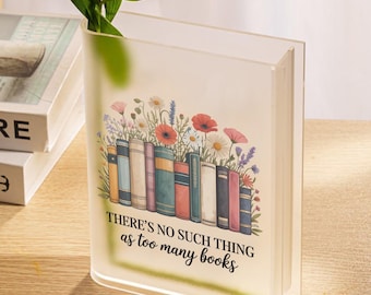 There’s No Such Thing Book Vase, Floral Book Vase for Readers,  Bookshelf Vase Gift, Reader Shelf Art Vase, Vintage Book Shape Vase