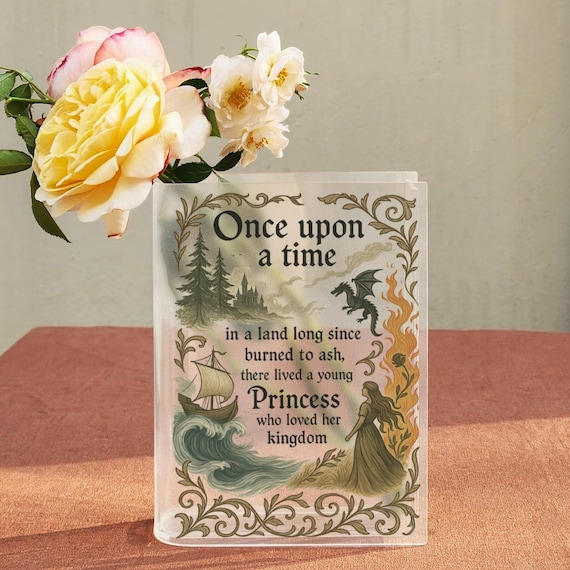 Once Upon a Time Book Vase, Officially Licensed Throne of Glass Gift, Sarah J. Maas Quote, Aelin Celaena Sardothien Book Vase, Bookish Vase