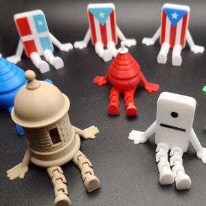 Puerto Rico Articulated Buddy Mini – Cute 3D Printed Island Souvenir Figurine, Travel Gift