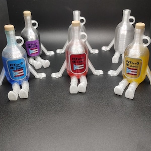 Puerto Rico Pitorro Articulated Buddy – Cute 3D Printed Bottle Figurine, Cultural Souvenir & Travel Gift