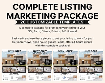 Complete Listing Marketing Templates  for every Real Estate Agent & Realtor