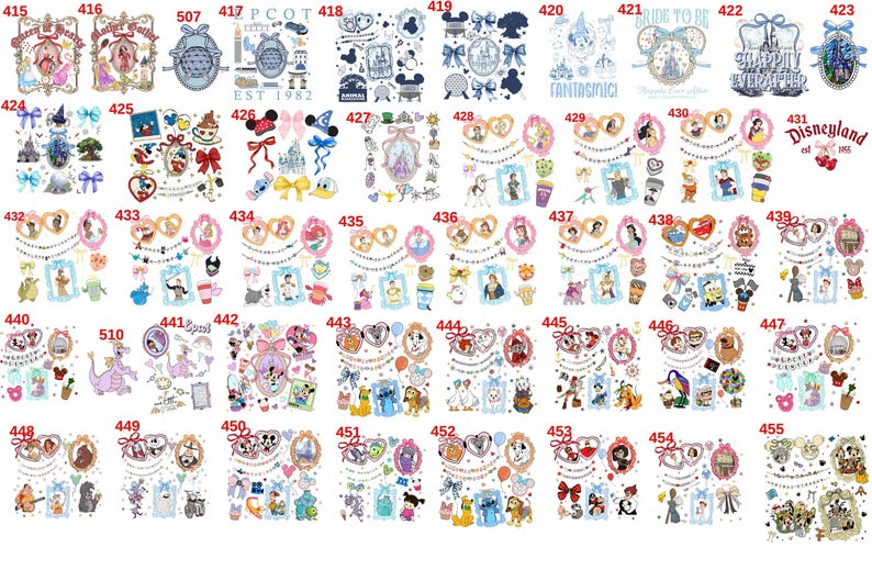 K&ouml;nnte beinhalten: Eine Sammlung farbenfroher Disney-Sticker mit verschiedenen Charakteren, Schl&ouml;ssern und dekorativen Elementen. Enth&auml;lt Texte wie "Disneyland" und "Fantasmici". Die Aufkleber sind in verschiedenen Formen und Gr&ouml;&szlig;en.