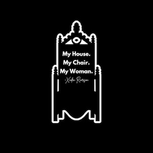 My house. My chair. My woman. sticker, fourth wing and iron flame inspired sticker, kindle sticker, book journal sticker, laptop sticker