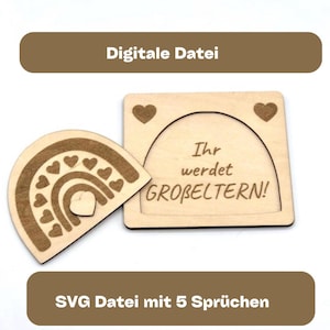 File SVG / file digitale / file laser con design arcobaleno in legno Vuoi essere la mia madrina? In 5 diverse varianti